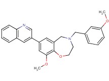 9-methoxy-4-(3-methoxybenzyl)-7-(3-quinolinyl)-2,3,4,5-tetrahydro-1,4-benzoxazepine