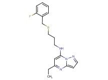 5-ethyl-N-{3-[(2-fluorobenzyl)thio]propyl}pyrazolo[1,5-a]pyrimidin-7-amine