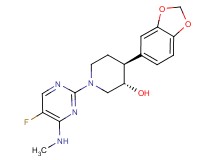 (3S*,4S*)-4-(1,3-benzodioxol-5-yl)-1-[5-fluoro-4-(methylamino)pyrimidin-2-yl]piperidin-3-ol