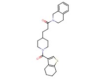 2-{3-[1-(4,5,6,7-tetrahydro-1-benzothien-3-ylcarbonyl)-4-piperidinyl]propanoyl}-1,2,3,4-tetrahydroisoquinoline