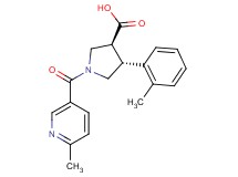 (3S*,4R*)-4-(2-methylphenyl)-1-[(6-methylpyridin-3-yl)carbonyl]pyrrolidine-3-carboxylic acid