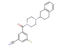 3-fluoro-5-{[4-(1,2,3,4-tetrahydro-2-naphthalenyl)-1-piperazinyl]carbonyl}benzonitrile