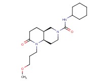 (4aS*,8aR*)-N-cyclohexyl-1-(3-methoxypropyl)-2-oxooctahydro-1,6-naphthyridine-6(2H)-carboxamide