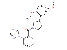 1-(2-{[3-(2,5-dimethoxyphenyl)-1-pyrrolidinyl]carbonyl}phenyl)-1H-1,2,4-triazole