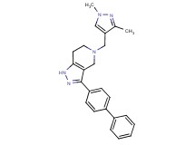 3-biphenyl-4-yl-5-[(1,3-dimethyl-1H-pyrazol-4-yl)methyl]-4,5,6,7-tetrahydro-1H-pyrazolo[4,3-c]pyridine