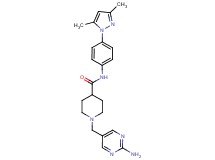 1-[(2-amino-5-pyrimidinyl)methyl]-N-[4-(3,5-dimethyl-1H-pyrazol-1-yl)phenyl]-4-piperidinecarboxamide