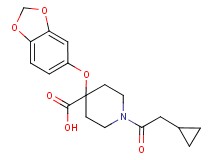 4-(1,3-benzodioxol-5-yloxy)-1-(cyclopropylacetyl)piperidine-4-carboxylic acid