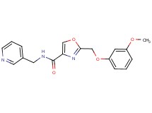 2-[(3-methoxyphenoxy)methyl]-N-(3-pyridinylmethyl)-1,3-oxazole-4-carboxamide