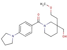 {3-(2-methoxyethyl)-1-[4-(1-pyrrolidinyl)benzoyl]-3-piperidinyl}methanol