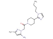 1-{2-[4-(1-butyl-1H-imidazol-2-yl)-1-piperidinyl]-2-oxoethyl}-3-methyl-1H-pyrazol-5-amine