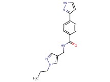 N-[(1-propyl-1H-pyrazol-4-yl)methyl]-4-(1H-pyrazol-3-yl)benzamide