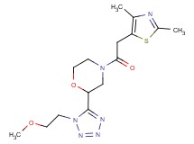 4-[(2,4-dimethyl-1,3-thiazol-5-yl)acetyl]-2-[1-(2-methoxyethyl)-1H-tetrazol-5-yl]morpholine