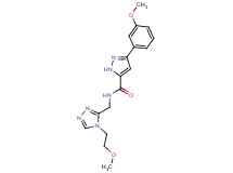 N-{[4-(2-methoxyethyl)-4H-1,2,4-triazol-3-yl]methyl}-3-(3-methoxyphenyl)-1H-pyrazole-5-carboxamide