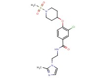 3-chloro-N-[2-(2-methyl-1H-imidazol-1-yl)ethyl]-4-{[1-(methylsulfonyl)-4-piperidinyl]oxy}benzamide