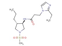 3-(2-ethyl-1H-imidazol-1-yl)-N-[(3R*,4S*)-1-(methylsulfonyl)-4-propyl-3-pyrrolidinyl]propanamide