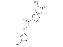 3-methyl-7-{[(4-methyl-1,3-thiazol-2-yl)thio]acetyl}-1-oxa-3,7-diazaspiro[4.4]nonan-2-one