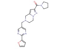 5-{[2-(2-furyl)pyrimidin-5-yl]methyl}-2-(pyrrolidin-1-ylcarbonyl)-4,5,6,7-tetrahydropyrazolo[1,5-a]pyrazine