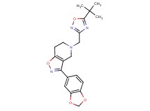 3-(1,3-benzodioxol-5-yl)-5-[(5-tert-butyl-1,2,4-oxadiazol-3-yl)methyl]-4,5,6,7-tetrahydroisoxazolo[4,5-c]pyridine