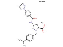 methyl (4R)-1-(4-isopropylbenzyl)-4-{[4-(1H-pyrazol-1-yl)benzoyl]amino}-L-prolinate