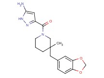3-{[3-(1,3-benzodioxol-5-ylmethyl)-3-methylpiperidin-1-yl]carbonyl}-1H-pyrazol-5-amine
