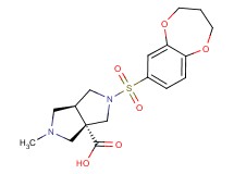 (3aS*,6aS*)-2-(3,4-dihydro-2H-1,5-benzodioxepin-7-ylsulfonyl)-5-methylhexahydropyrrolo[3,4-c]pyrrole-3a(1H)-carboxylic acid