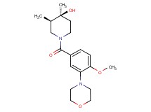 (3R*,4S*)-1-[4-methoxy-3-(4-morpholinyl)benzoyl]-3,4-dimethyl-4-piperidinol