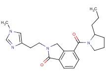 2-[2-(1-methyl-1H-imidazol-4-yl)ethyl]-4-[(2-propylpyrrolidin-1-yl)carbonyl]isoindolin-1-one