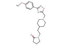 1-[2-(1-{[3-(4-methoxyphenyl)-1,2,4-oxadiazol-5-yl]methyl}-4-piperidinyl)ethyl]-2-pyrrolidinone