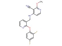 4-({[2-(2,4-difluorophenoxy)pyridin-3-yl]methyl}amino)-2-methoxynicotinonitrile