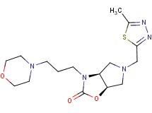 (3aS*,6aR*)-5-[(5-methyl-1,3,4-thiadiazol-2-yl)methyl]-3-(3-morpholin-4-ylpropyl)hexahydro-2H-pyrrolo[3,4-d][1,3]oxazol-2-one