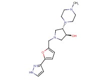 (3S*,4S*)-4-(4-methylpiperazin-1-yl)-1-{[5-(1H-pyrazol-3-yl)-2-furyl]methyl}pyrrolidin-3-ol