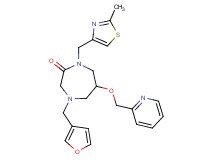 4-(3-furylmethyl)-1-[(2-methyl-1,3-thiazol-4-yl)methyl]-6-(2-pyridinylmethoxy)-1,4-diazepan-2-one
