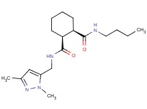 (1R*,2S*)-N-butyl-N'-[(1,3-dimethyl-1H-pyrazol-5-yl)methyl]-1,2-cyclohexanedicarboxamide
