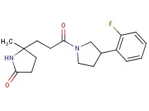 5-{3-[3-(2-fluorophenyl)-1-pyrrolidinyl]-3-oxopropyl}-5-methyl-2-pyrrolidinone