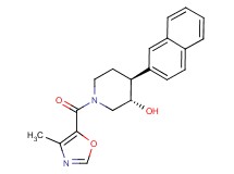(3S*,4S*)-1-[(4-methyl-1,3-oxazol-5-yl)carbonyl]-4-(2-naphthyl)piperidin-3-ol
