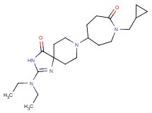8-[1-(cyclopropylmethyl)-7-oxoazepan-4-yl]-2-(diethylamino)-1,3,8-triazaspiro[4.5]dec-1-en-4-one
