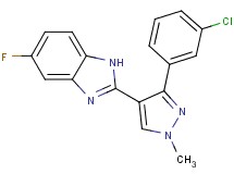 2-[3-(3-chlorophenyl)-1-methyl-1H-pyrazol-4-yl]-5-fluoro-1H-benzimidazole