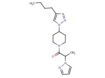 4-(4-butyl-1H-1,2,3-triazol-1-yl)-1-[2-(1H-pyrazol-1-yl)propanoyl]piperidine