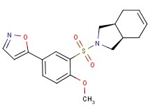 (3aR*,7aS*)-2-{[5-(5-isoxazolyl)-2-methoxyphenyl]sulfonyl}-2,3,3a,4,7,7a-hexahydro-1H-isoindole