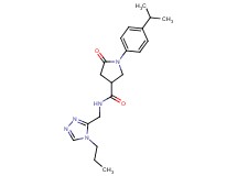 1-(4-isopropylphenyl)-5-oxo-N-[(4-propyl-4H-1,2,4-triazol-3-yl)methyl]-3-pyrrolidinecarboxamide