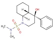 (4S*,4aS*,8aS*)-4-hydroxy-N,N-dimethyl-4-phenyloctahydro-1(2H)-quinolinesulfonamide