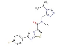 6-(4-fluorophenyl)-N-[(4-isopropyl-4H-1,2,4-triazol-3-yl)methyl]-N-methylimidazo[2,1-b][1,3]thiazole-3-carboxamide