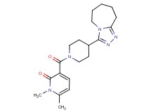 1,6-dimethyl-3-{[4-(6,7,8,9-tetrahydro-5H-[1,2,4]triazolo[4,3-a]azepin-3-yl)-1-piperidinyl]carbonyl}-2(1H)-pyridinone