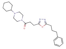 1-cyclohexyl-4-{3-[5-(3-phenylpropyl)-1,3,4-oxadiazol-2-yl]propanoyl}piperazine