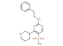 5-(methylsulfonyl)-N-(2-phenylethyl)-4-(3-piperidinyl)-2-pyrimidinamine hydrochloride