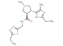 (3R*,4R*)-4-(2-ethyl-4-methyl-1H-imidazol-5-yl)-N-[(5-ethyl-1,3,4-thiadiazol-2-yl)methyl]-1-methylpyrrolidine-3-carboxamide