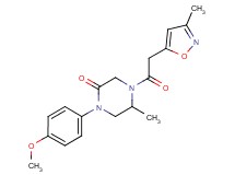 1-(4-methoxyphenyl)-5-methyl-4-[(3-methyl-5-isoxazolyl)acetyl]-2-piperazinone