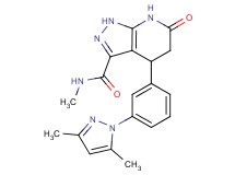 4-[3-(3,5-dimethyl-1H-pyrazol-1-yl)phenyl]-N-methyl-6-oxo-4,5,6,7-tetrahydro-1H-pyrazolo[3,4-b]pyridine-3-carboxamide
