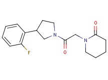 1-{2-[3-(2-fluorophenyl)pyrrolidin-1-yl]-2-oxoethyl}piperidin-2-one