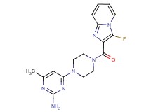 4-{4-[(3-fluoroimidazo[1,2-a]pyridin-2-yl)carbonyl]-1-piperazinyl}-6-methyl-2-pyrimidinamine